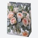 Colorat Bouquet Pungă pentru cadouri din hârtie florală, pungă cadou 23x32x11 cm