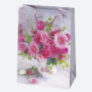 Colorat Bouquet Pungă pentru cadouri din hârtie florală, pungă cadou 23x32x11 cm