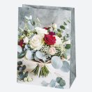 Colorat Bouquet Pungă pentru cadouri din hârtie florală, pungă cadou 23x32x11 cm