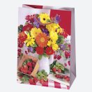 Colorat Bouquet Pungă pentru cadouri din hârtie florală, pungă cadou 23x32x11 cm