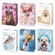 Animale Cute sac de cadou din hârtie 23x32x11 cm