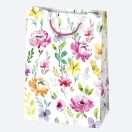 Colorat Blossom Sacoșă cadou din hârtie cu flori 23x32x11 cm