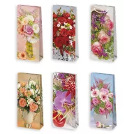 Floare Colorful sac de cadou de hârtie 10x22x6 cm