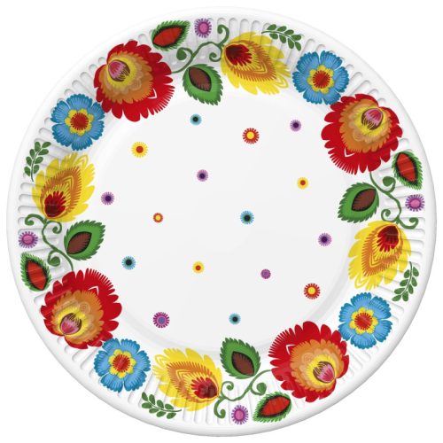 Colorat Cutout farfurie de hârtie, set de 8, 18 cm
