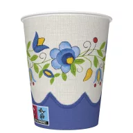 Colorat Folk Set 8 pahare de hârtie broderie, 250 ml