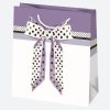 Colorat Bow sac cadou de hârtie, 15,5x15,5x8 cm