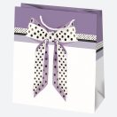 Colorat Bow sac cadou de hârtie, 15,5x15,5x8 cm