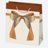 Colorat Bow sac cadou de hârtie, 15,5x15,5x8 cm