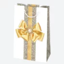 Colorat Bow săculeț de cadou din hârtie 16x24x7 cm