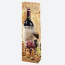 Colorat Bottles sac de vin din hârtie 12x40x9 cm