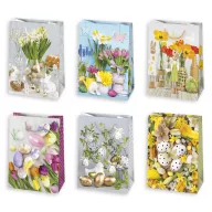   Paște Floral sac de cadou din hârtie, sac de cadou 23x32x11 cm