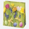 Paște Spring pungă cadou din hârtie 15,5x15,5x8 cm