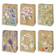 Floare Natural sac de cadou de hârtie 23x32x11 cm