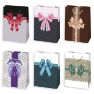   Colorat Elegant Bow plic de cadou din hârtie, sac de cadou 23x32x11 cm