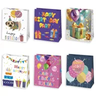   La mulți ani Fabulous Pungă cadou din hârtie Happy Birthday, pungă cadou 19x23x10,5 cm