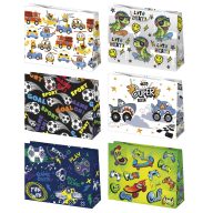   Colorat Playtime Pungă cadou de hârtie pentru băieți 30x23x10 cm