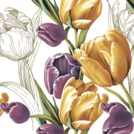 Floare Majestic Șervețel lalea 20 buc 33x33 cm