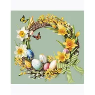 Paște Vintage Wreath șervețel 20 buc 33x33 cm