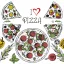 Mâncare Love Șervețel Pizza set de 20 33x33 cm