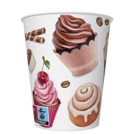   Mâncare Coffee and Sweets Set de pahare din hârtie pentru desert, 8 bucăți, 250 ml