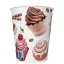 Mâncare Coffee and Sweets Set de pahare din hârtie pentru desert, 8 bucăți, 250 ml
