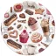 Mâncare Coffee and Sweets Farfurie de hârtie pentru desert 8 buc 18 cm