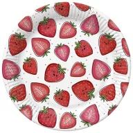   Fructe Strawberries Farfurii de hârtie cu fructe set de 8, 22,7 cm