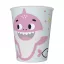 La mulți ani Pink Shark Pahar de hârtie Happy Birthday 8 buc 250 ml