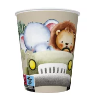 Animale Safari in the Jeep set de 8 pahare de hârtie 250 ml
