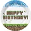 La mulți ani Pixel Block Farfurie de hârtie Happy Birthday 8 buc 18 cm