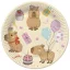 La mulți ani Capybaras Set de farfurii de hârtie Happy Birthday, 8 buc, 22,7 cm