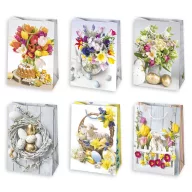 Paște Tulips săculeț cadou din hârtie 19x23x10,5 cm