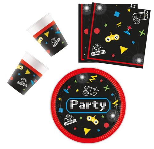 Gaming Party Party set de 36 farfurii 23 cm