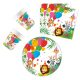 Junglă Balloons Party set de 36 farfurii 23 cm