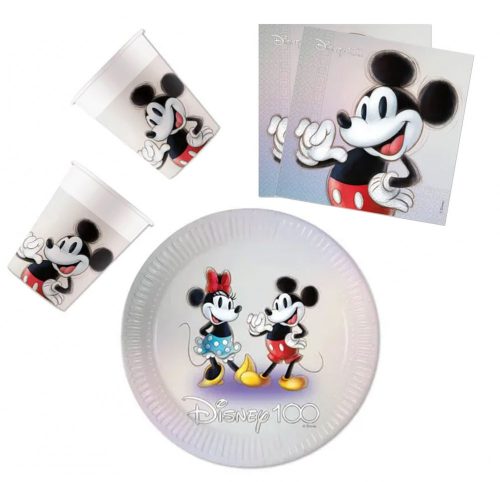 Disney 100 Mickey Party Disney 100 Mickey Party set de 36 de farfurii 23 cm