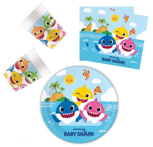 Baby Shark Fun in the Sun Party set de 36 farfurii 23 cm