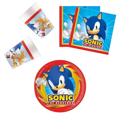 Sonic the hedgehog Sega Party set de 36 de farfurii 20 cm