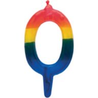 Colorat lumânare de aniversare, lumânare cu numărul 0