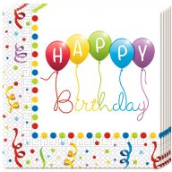   La mulți ani Streamers Șervețel Happy Birthday 20 buc 33x33 cm