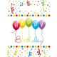 La mulți ani Streamers Happy Birthday pungă cadou, set de 6