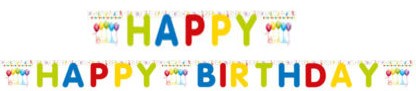La mulți ani Streamers Semn Happy Birthday 200 cm