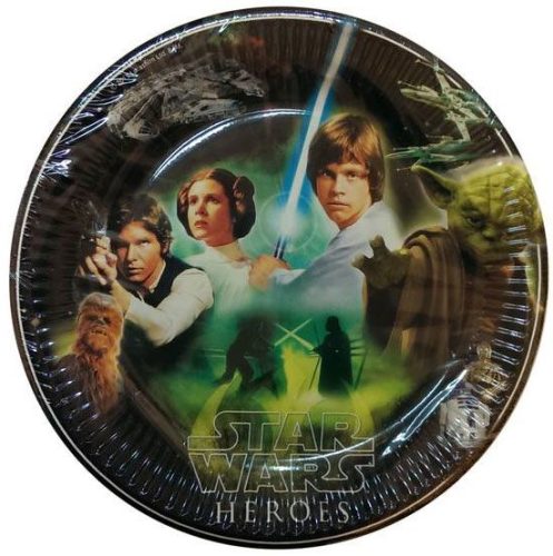 Star Wars Heroes farfurie de hârtie 8 buc 23 cm