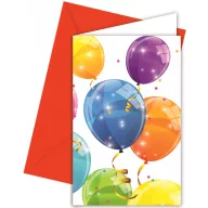 Baloane Sparkling invitație de petrecere set de 6