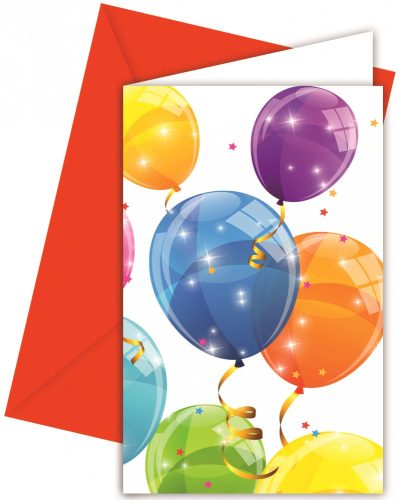 Baloane Sparkling invitație de petrecere set de 6