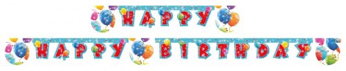 Sparkling Balloons, Lufis Happy Birthday felirat 200 cm