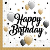   La mulți ani Milestone Set de șervețele Happy Birthday - 20 bucăți 33x33 cm