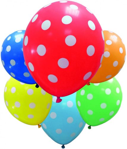 Colorat Dots, balon cu buline, set de 6