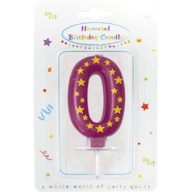 Colorat lumânare de tort, lumânare cu număr 0