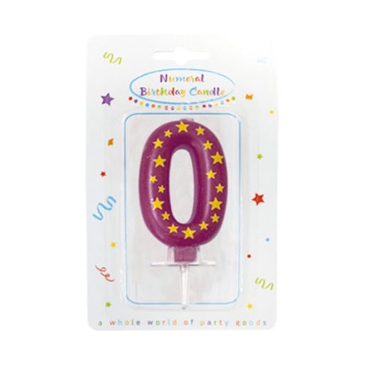 Colorat lumânare de tort, lumânare cu număr 0