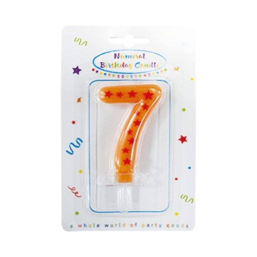 Colorat lumânare de tort, lumânare cu numărul 7